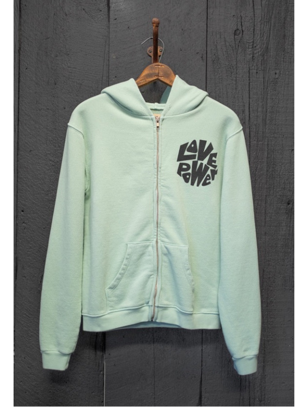 MADE WORN LOVE POWER ZIP HOODIE